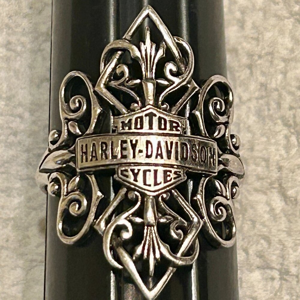 Harley-Davidson® Sterling Silver Gypsy Filigree Shield Ring